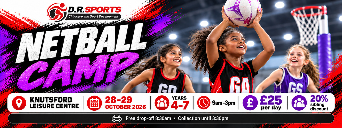 Netball Camp, Knutsford Leisure Centre, 28–29 October 2026, Years 4–7