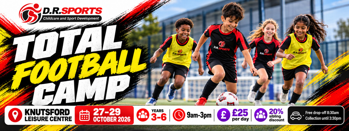 Total Football Camp, Knutsford Leisure Centre, 27–29 October 2026, Years 3–6